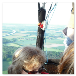 Blick vom Ballon auf Gifhorns Landschaft